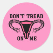 Lees me niet aan als feministe Pro Choice Ronde Sticker (Voorkant)