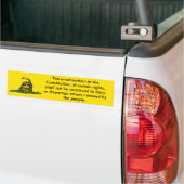 Lees me niet over het negende amendement bumpersticker (Op Truck)