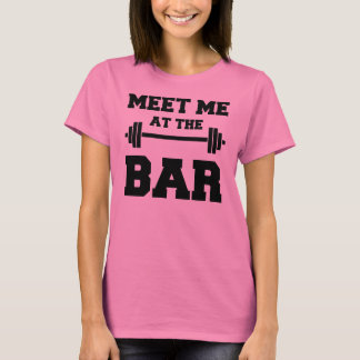 LEES ME OP HET BAR Funny Women's Pink Gym Shirt