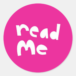 Lees me ronde sticker