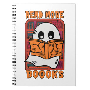 Lees Meer Boeken Bibliotheek Spook Lezen Halloween Notitieboek