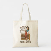 Lees meer Boeken Boekjesliefhebber Quote Tote Bag (Achterkant)