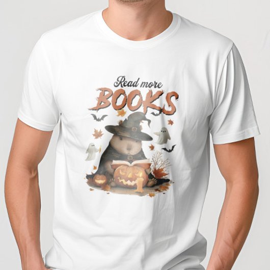 Lees meer Boeken Capybara Halloween Grappig T-shir T-shirt