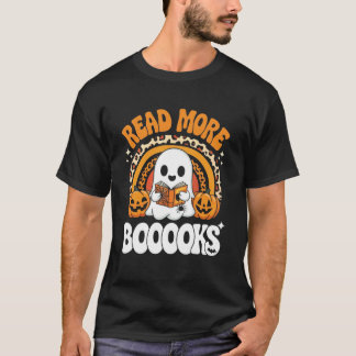 Lees Meer Boeken Geest Pompoen Schattige Leraar T-shirt
