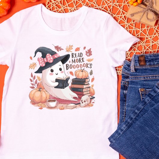 Lees meer boeken Ghost Halloween T-shirt