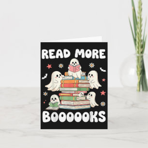 Lees meer Boeken Ghost Reading Boek Halloween Kaart
