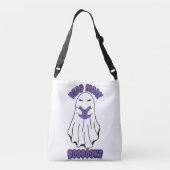 Lees meer Boeken Halloween Ghost Paarse Crossbody Tas (Achterkant)