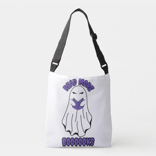 Lees meer Boeken Halloween Ghost Paarse Crossbody Tas (Voorkant)