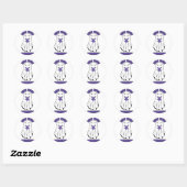 Lees meer Boeken Halloween Ghost Paarse Ronde Sticker (Vel)