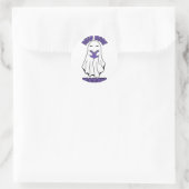Lees meer Boeken Halloween Ghost Paarse Ronde Sticker (Tas)