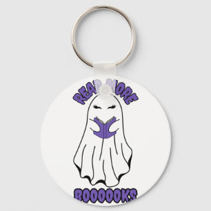 Lees meer Boeken Halloween Ghost Paarse Sleutelhanger
