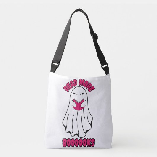 Lees meer Boeken Halloween Ghost Pink Crossbody Tas (Voorkant)
