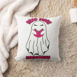 Lees meer Boeken Halloween Ghost Pink Kussen