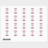 Lees meer Boeken Halloween Ghost Pink Ronde Sticker (Vel)