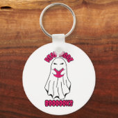 Lees meer Boeken Halloween Ghost Pink Sleutelhanger (Voorkant)