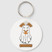 Lees meer Boeken Halloween Ghost Sinaasappel Sleutelhanger (Achterkant)