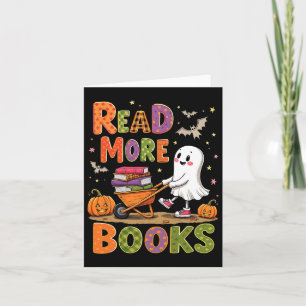 Lees meer Boeken Halloween Schattige Ghost Spooky Kaart