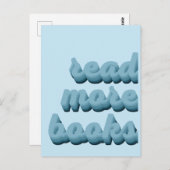 Lees meer Boeken in Blue Art Print Briefkaart (Voorkant / Achterkant)
