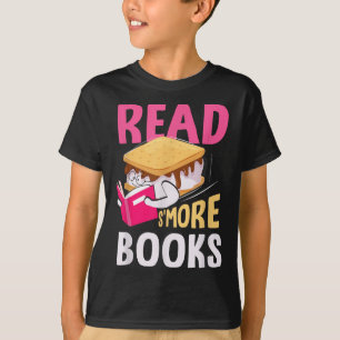 Lees Meer Boeken Kamperen Boekenwurm Bibliothecari T-shirt