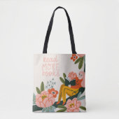 Lees meer Boeken Liefhebber Inspirerend Bloemen Tote Bag (Voorkant)