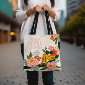 Lees meer Boeken Liefhebber Inspirerend Bloemen Tote Bag