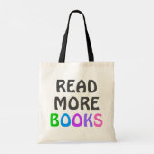 LEES MEER BOEKEN MET een kleurrijk Typografieboek Tote Bag (Achterkant)