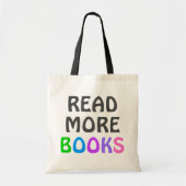 LEES MEER BOEKEN MET een kleurrijk Typografieboek Tote Bag (Voorkant)