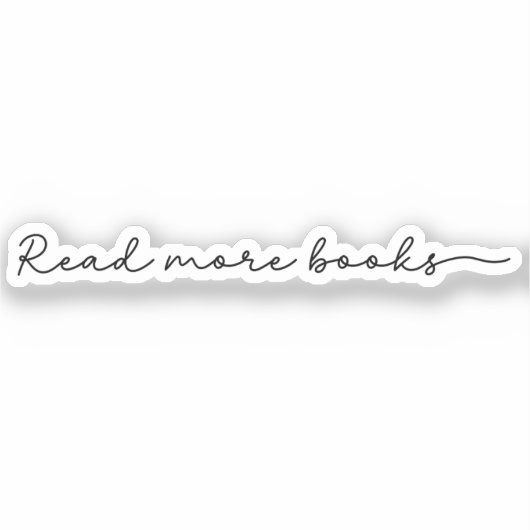 Lees meer Boeken Minimalistisch Sticker (Voorkant)