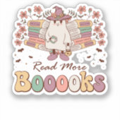 Lees meer boeken Retro Groovy Halloween Sticker (Voorkant)