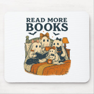 Lees meer Boeken Schattige Ghost Family Halloween  Muismat