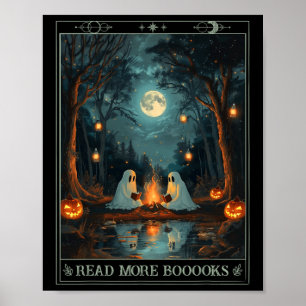 Lees meer Boeken Schattige Spooky Ghost Leesboek T Poster