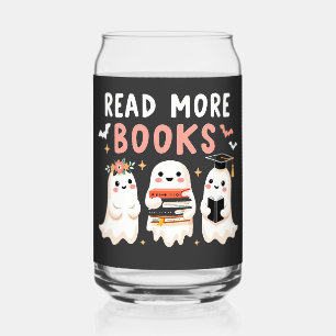 Lees meer boeken Spooky Halloween Ghost Book Lover Blikvorm Glas