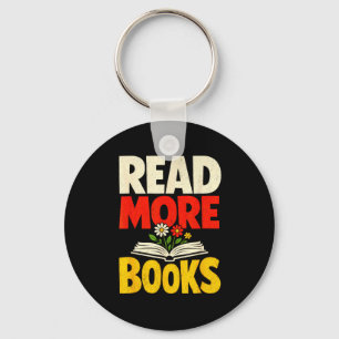 Lees meer boeken vet bloem boekenwurm motivatie sleutelhanger