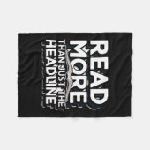 Lees Meer Dan Alleen De Kop Funny Quote Slogan Fleece Deken (Voorkant (Horizontaal))