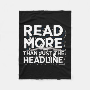 Lees Meer Dan Alleen De Kop Funny Quote Slogan Fleece Deken