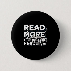 Lees Meer Dan Alleen De Kop Funny Quote Slogan Ronde Button 5,7 Cm
