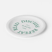 Lees meer Herhaal de boekenclub Papieren Bordje (Gekanteld)