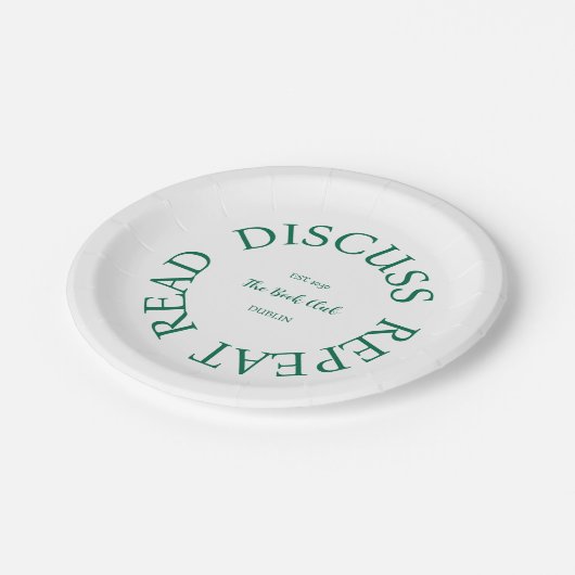 Lees meer Herhaal de boekenclub Papieren Bordje (Gekanteld)