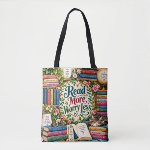 Lees Meer, Maak Je Minder Zorgen Boekentas Tote Bag