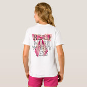 Lees Meer Maak Je Minder Zorgen Coquette Roze Stri T-shirt (Achterkant volledig)