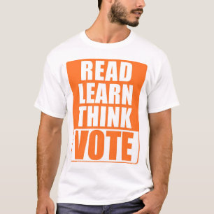 Lees Meer weten: denk aan stemmen T-shirt