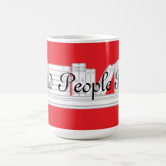 Lees mensen lezen rood koffiemok (Center)