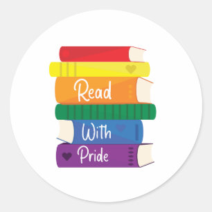 Lees met trots ronde sticker