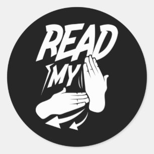 Lees mijn hand Dove Amerikaanse Gebarentaal Ronde Sticker