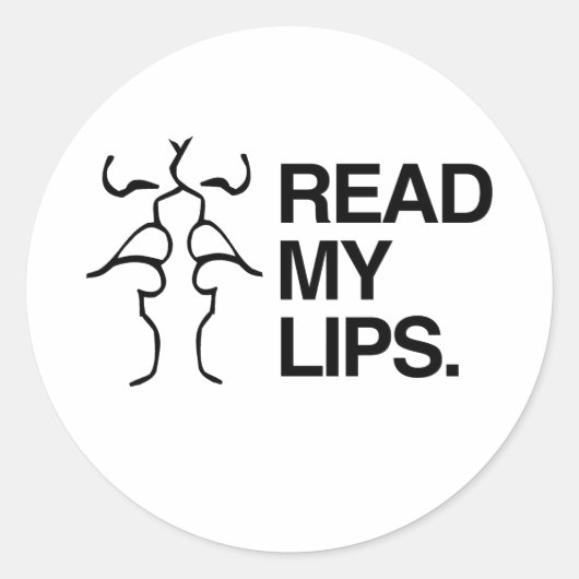 LEES MIJN LIPPEN RONDE STICKER (Voorkant)