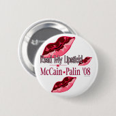 Lees mijn lippensticker McCain/Palin Button (Voorkant /achterkant)