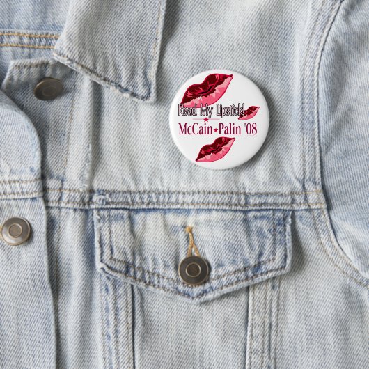 Lees mijn lippensticker McCain/Palin Button (In situ)