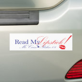 lees mijn lippenstift bumpersticker (Op auto)