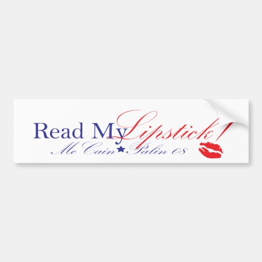 lees mijn lippenstift bumpersticker (Voorkant)