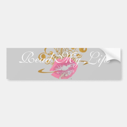 Lees mijn lips bumpersticker (Voorkant)